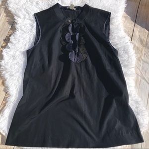 J. Crew Broadcloth Scalloped Sleeveless Blouse 6